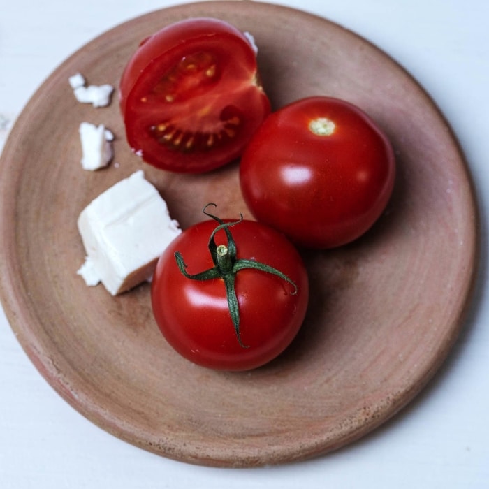 Feta und Tomate